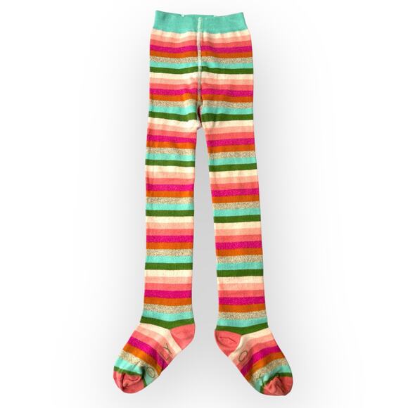 Oilily Organic Cotton Sweatshirt Dress and Striped Tights Size 104 (4T) Blue - Picture 11 of 16